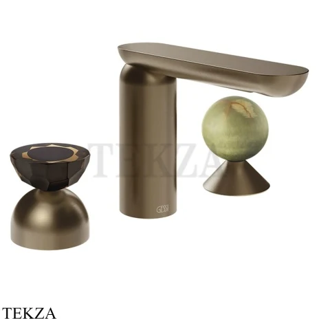 Gessi Perle Смеситель для раковины на 3 отв., без гарнитура 74858-761, бронза Coffee
