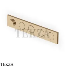 Zucchetti Hoop Термостат для душа на 4 потока, внешняя часть ZHO784.P31, brushed british gold PVD