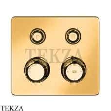 Gessi VENTI20 Термостатический смеситель на 2 потока, внешняя часть 65232-246, Gold PVD