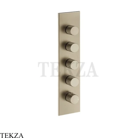 Gessi Incastri Термостат для душа 4 потока, внешняя часть 75318-149, нерж. сталь Brush / никель Brushed
