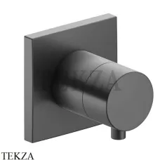 Keuco IXMO Comfort Вентиль запорный, квадрат, внешняя часть 59541131002, Хром черный шлифованный