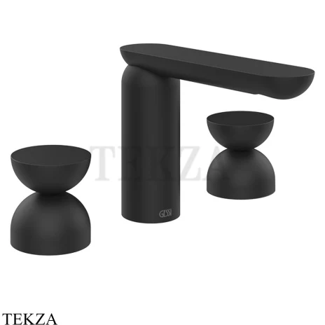 Gessi Perle Смеситель для раковины на 3 отв., без гарнитура 74996-299, черный матовый