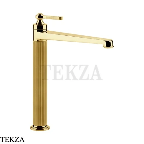 Gessi VENTI20 Смеситель для раковины высокий, без донного клапана 65004-246, Gold PVD