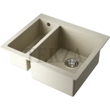 Omoikiri Bosen 59-2 Кухонная мойка Tetogranit две чаши 4993150 ваниль