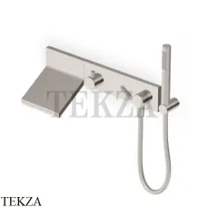 Zucchetti Pan Смеситель для ванны с гарнитуром, 3 потока, внешняя часть ZP8046.C3, brushed nickel