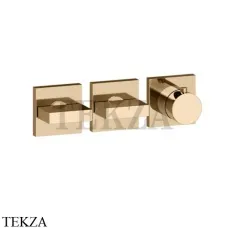 Gessi Rettangolo shower Термостат на 2 потока, внешняя часть 44334-735, Warm Bronze
