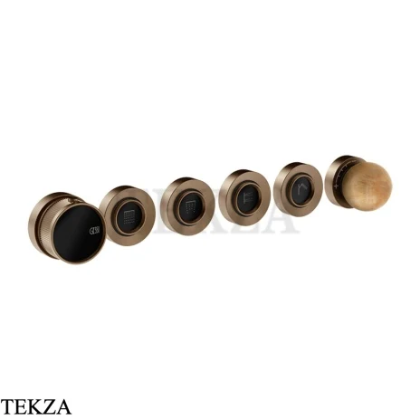 Gessi Perle Термостат для душа на 4 потока, внешняя часть 74336-761, бронза Coffee
