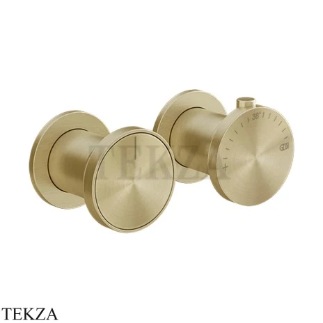 Gessi Origini ACCENT Термостат для душа 1 поток, внешняя часть 66132-727, Brushed Brass
