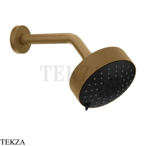 Gessi ANELLO Верхняя лейка D12,9 см с кронштейном 63356-791, Deep Bronze Brushed PVD