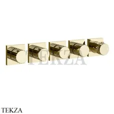 Gessi Incastri Термостат для душа 4 потока, внешняя часть 75338-710, Brass PVD