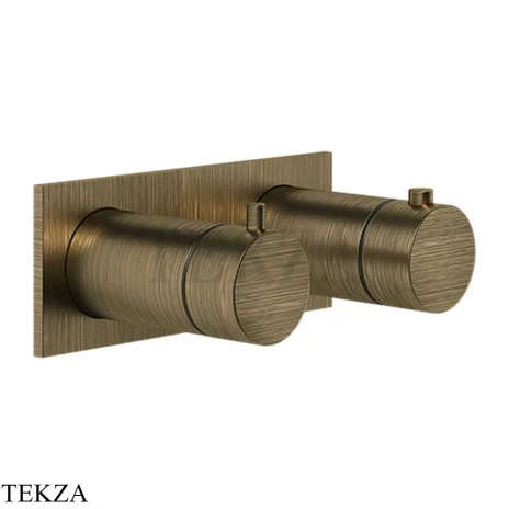 Gessi Ingranaggio-Anello Термостат для душа на планке, 3 потока, внешняя часть 63336-713, Antique Brass
