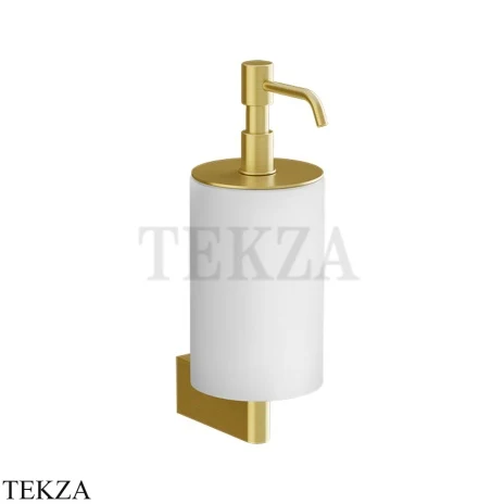 Gessi Origini Дозатор для жидкого мыла настенный, белый 66413-716, Gold Br. PVD