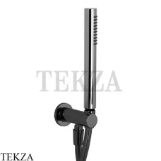 FIMA Carlo Frattini Душевой комплект, ручной душ из латуни F2287/4NOTCN, Black chrome