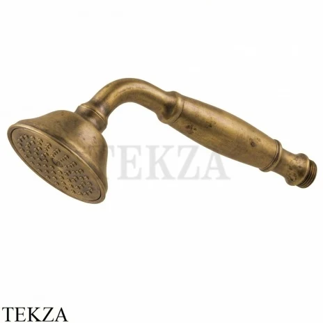 Nicolazzi Doccia classica Душевая лейка с металлической ручкой 7104MOG, Raw Brass