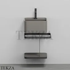 Cielo Les Petites Quadrato Консоль с раковиной LPLAQ35, керамическая полка, Fango