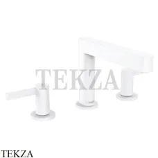 Hansgrohe FINORIS Смеситель для раковины на 3 отверстия 110, донный Push-Open 76033700, белый матовый