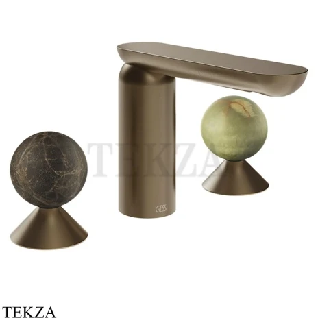 Gessi Perle Смеситель для раковины на 3 отв., без гарнитура 74155-761, бронза Coffee