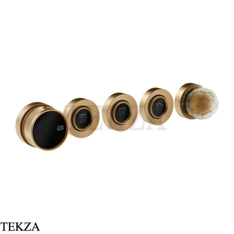 Gessi Perle Термостат для душа на 3 потока, внешняя часть 74434-726, бронза Brushed