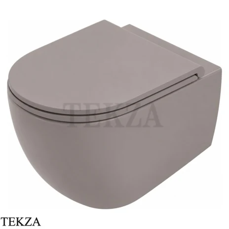 ArtCeram Vita унитаз подвесной чаша без ободка The.Reel VIV001 60 00, Gravel матовый