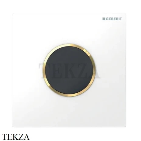 Geberit Sigma10 Клавиша смыва для писсуара HyTroniс ИК привод, от сети 116.025.KK.1, белый-золото глянец