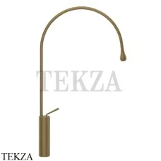 Gessi Goccia Смеситель для раковины высокий, без сливного гарнитура 33610-713, Antique Brass