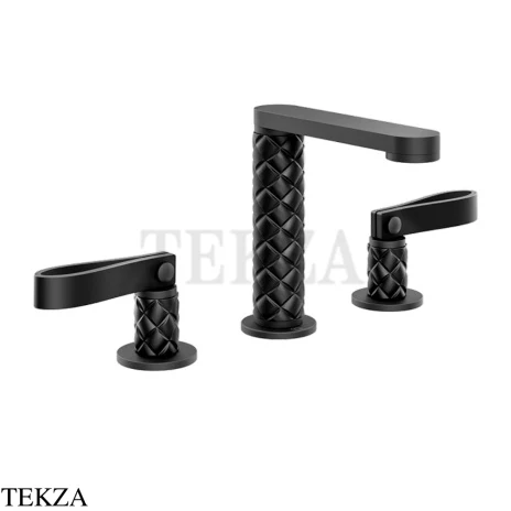 Gessi Pelle Laccetto Смеситель для раковины на 3 отв., без гарнитура, 78414-438, Nero/Matte Black
