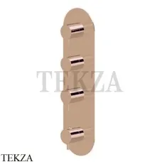 Newform XT Термостат для душа на 3 потока, внешняя часть, 67603E.M0.075, Copper glossy