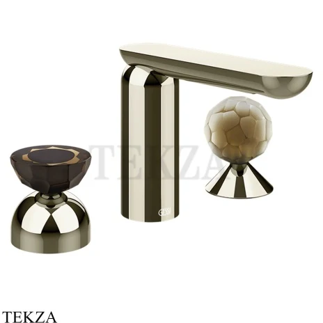 Gessi Perle Смеситель для раковины на 3 отв., без гарнитура 74848-720, никель глянец
