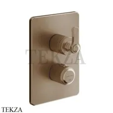 Gessi VENTI20 Термостат для душа, 2 поток, внешняя часть 65135-708, Copper Brushed