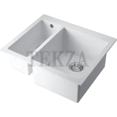 Omoikiri Bosen 59-2 Кухонная мойка Tetogranit две чаши 4993152 белый