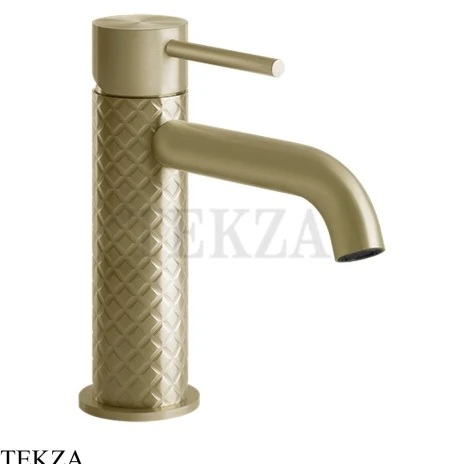 Gessi 316 INTRECCIO Смеситель для раковины, без сливного гарнитура 54102-727, Brushed Brass PVD