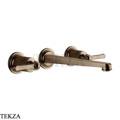 Gessi VENTI20 Смеситель для раковины на 3 отв. длинный, внешняя часть 65090-761, Coffee Bronze Br. PVD