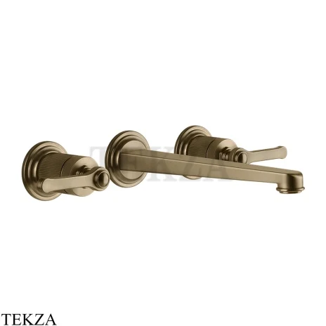 Gessi VENTI20 Смеситель для раковины на 3 отв. длинный, внешняя часть 65090-791, Deep Bronze Br. PVD