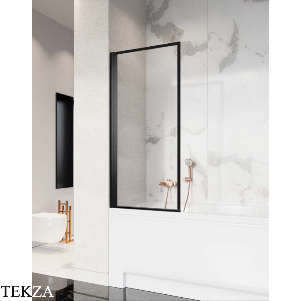 Radaway Nes 8 PNJ Frame Шторка на ванну одностворчатая 100 см, левая L, 10061100-54-56L, черный матовый