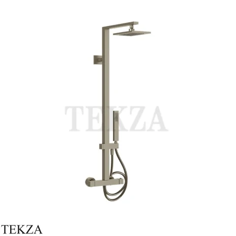 Gessi Rettangolo shower Душевая колонна с термостатом 23447-149, Finox Brushed Nickel
