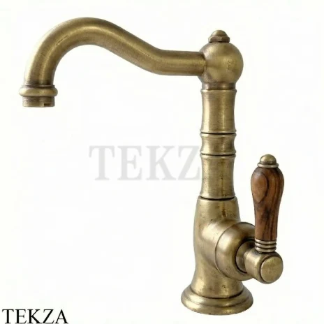 Nicolazzi Cinquanta Смеситель для раковины высокий, без гарнитура Forest, 3458TCOG77C, Raw Brass