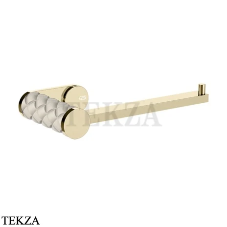 Gessi Pelle Tresse Держатель туалетной бумаги без крышки, 78655-434, Crème/ Brass PVD