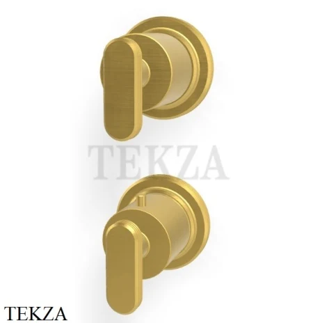 FIMA Carlo Frattini Park Line Термостат для душа, 2-3 потока, внешняя часть F1333N7OS, Brushed gold