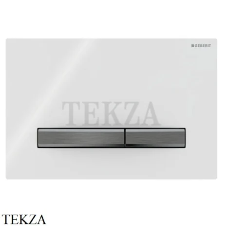 Geberit Sigma50 Клавиша смыва, стекло 115.671.11.2, белый-хром черный