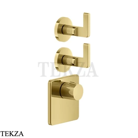 Gessi INCISO WELLNESS Термостат 2 выхода, внешняя часть 58214-246, Gold PVD