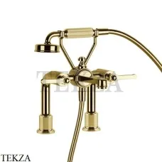 Gessi VENTI20 Смеситель для ванны на борт с гарнитуром 65115-246, Gold PVD