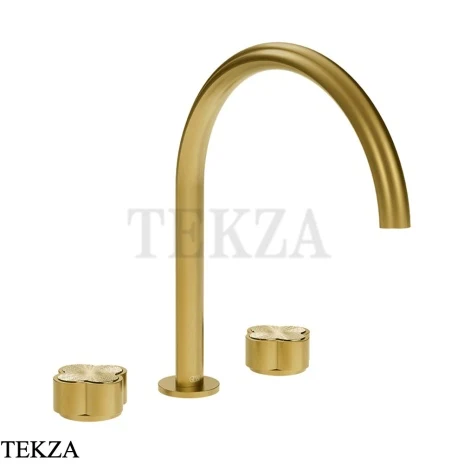 Gessi Ludovica Смеситель для раковины высокий, без гарнитуры 76216-716, золото Brushed