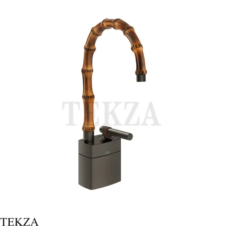 Gessi Jacqueline Смеситель для раковины низкий, без донного клапана 77027-707, black хром Brush
