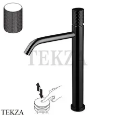 FIMA Carlo Frattini Spillo TECH G Смеситель для раковины, с донным клапаном F3031T/HXSGNS, черный матовый