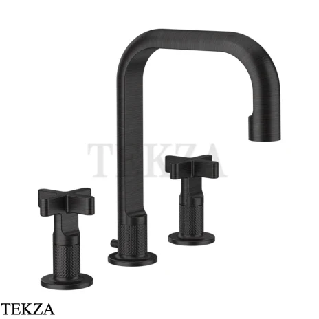 Gessi INCISO+ Смеситель для раковины 3 отверстия, средний, с донным клапаном 58113-187, Aged Bronze