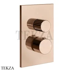 Gessi Incastri Термостат для душа 2 потока, внешняя часть 75135-030, Copper PVD