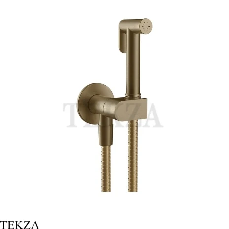 Gessi Гигиенический душ с запорным узлом, выводом воды и держателем 45126-791, бронза Deep