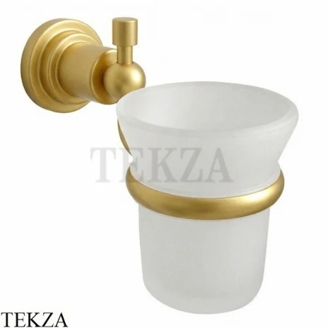 Nicolazzi Monte Croce Стакан для зубных щеток настенный, стекло матовое 1488SG27, Satin Gold