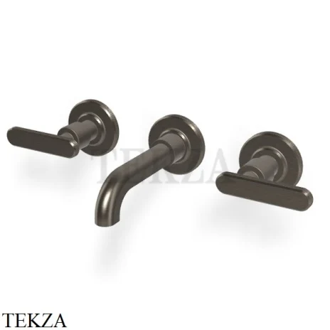 FIMA Carlo Frattini Park Line Смеситель для раковины 3 отв, внешняя часть F1331/5CS, Brushed black chrome