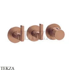 Gessi INCISO SHOWER Термостатический смеситель, 2 потока, внешняя часть 58334-030, Copper глянец